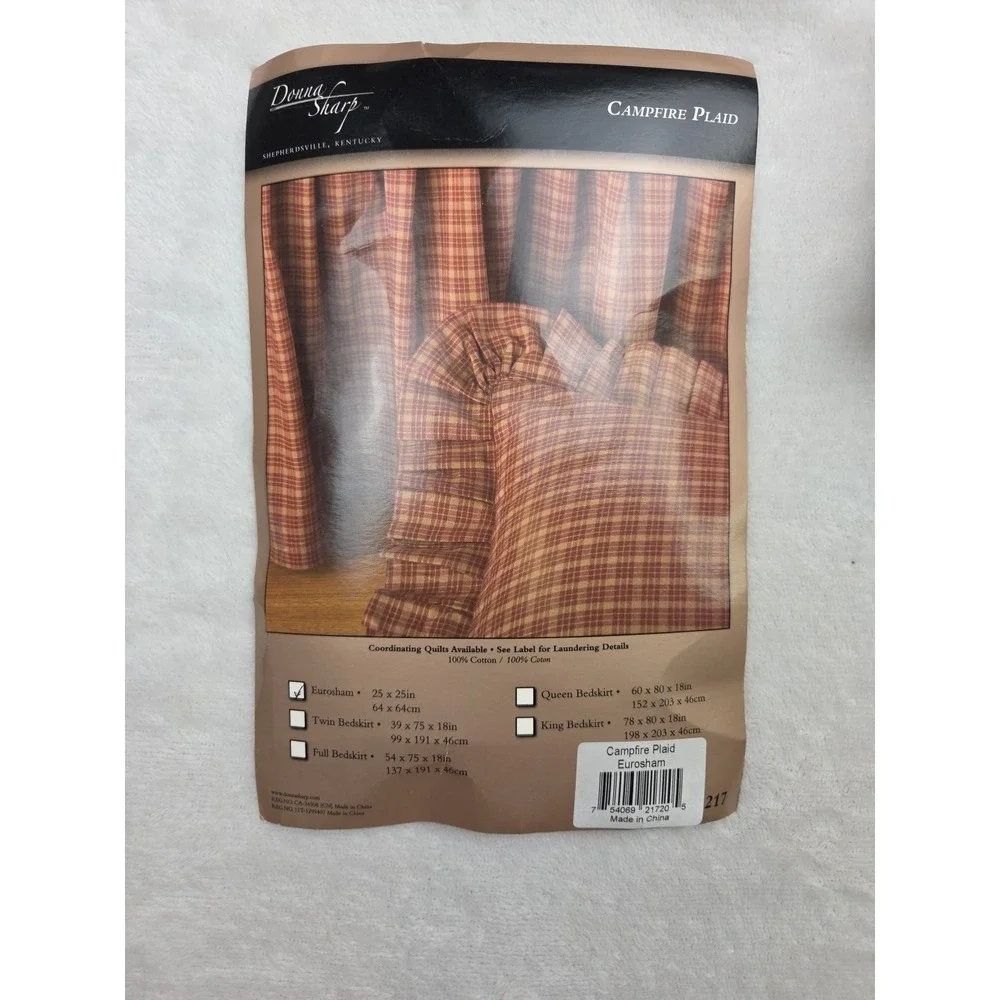 2 NEW Donna Sharp CAMPFIRE PLAID 25